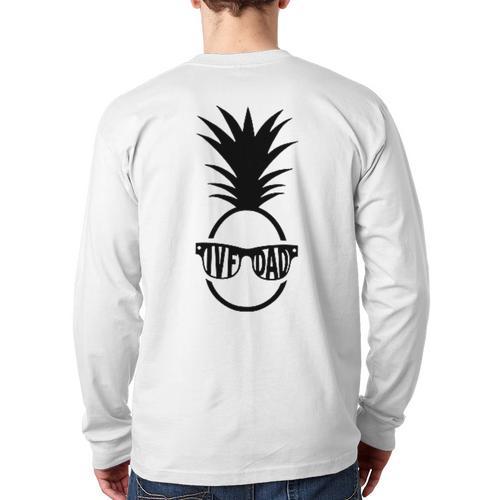 IVF DAD Pineapple Transfer Day Retrieval Day Infertility Long Sleeve T-Shirt Back Print - Father's Day Fun