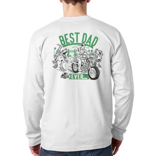 Jurassic World Best Dad Ever Long Sleeve T-Shirt Back Print - Father's Day Fun