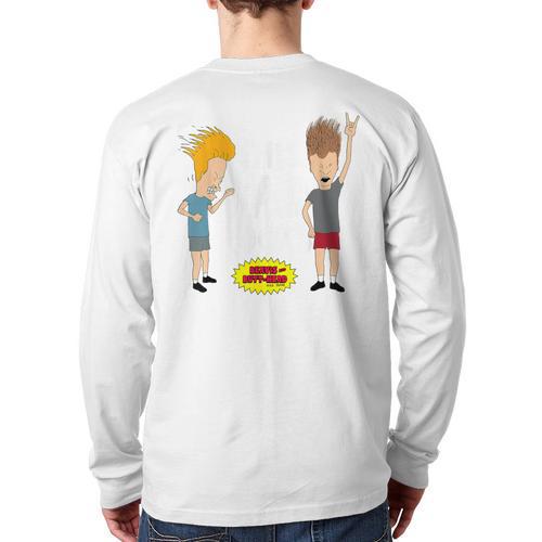 MTV Beavis And Butthead This Dad Rocks Long Sleeve T-Shirt Back Print - Father's Day Fun