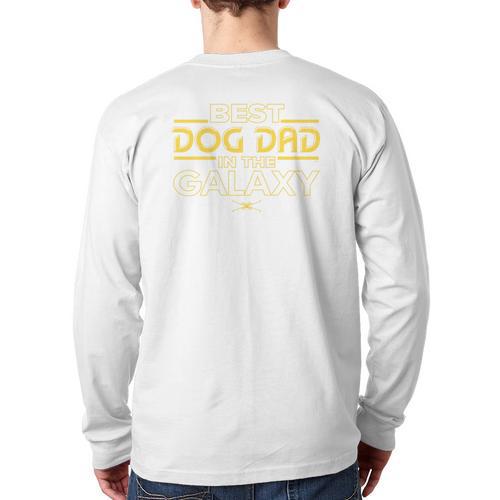 Star Wars Best Dog Dad In The Galaxy Birthday Father’s Day Premium Tri-Blend Long Sleeve T-Shirt Back Print - Father's Day Fun
