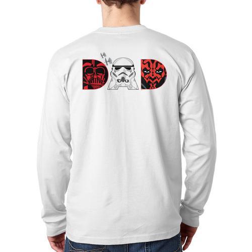 Star Wars Darth Vader Darth Maul Dad Father's Day Birthday Long Sleeve T-Shirt Back Print - Father's Day Fun