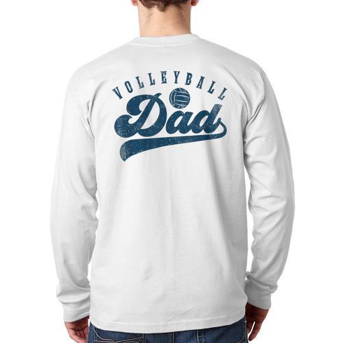 Volleyball Dad Daddy Father's Day Long Sleeve T-Shirt Back Print - Father's Day Fun