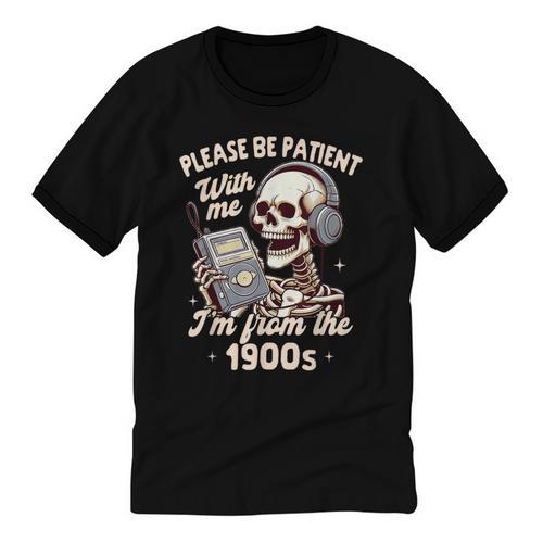 1900s Sarcasm Humor Be Patient With Me I'm From The 1900s Unisex Cotton Ringer T-Shirt - Figerry