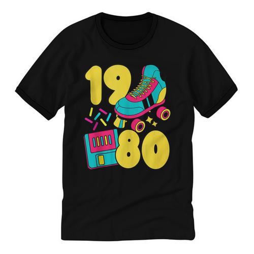 1980 Retro Raised In The 80s Old School Nostalgia Vibes Unisex Cotton Ringer T-Shirt - Figerry