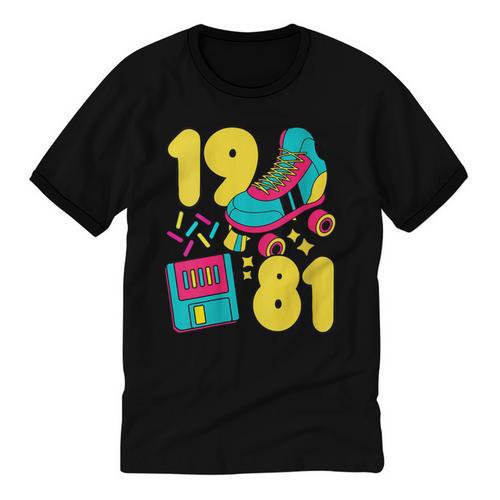 1981 Retro Raised In The 80s Old School Nostalgia Vibes Unisex Cotton Ringer T-Shirt - Figerry