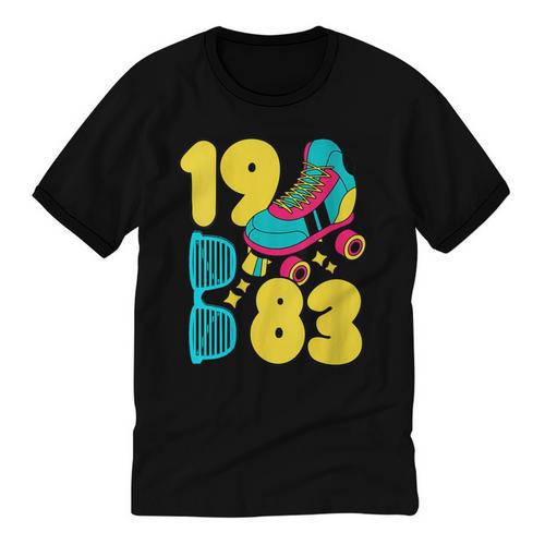1983 Retro Raised In The 80s Old School Nostalgia Vibes Unisex Cotton Ringer T-Shirt - Figerry