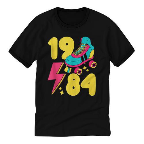 1984 Retro Raised In The 80s Old School Nostalgia Vibes Unisex Cotton Ringer T-Shirt - Figerry