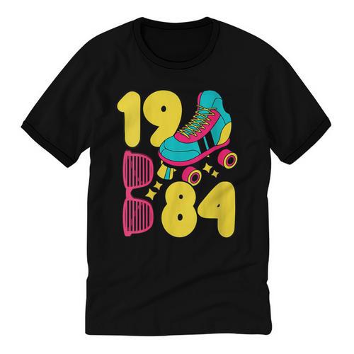 1984 Retro Raised In The 80s Old School Nostalgia Vibes Unisex Cotton Ringer T-Shirt - Figerry