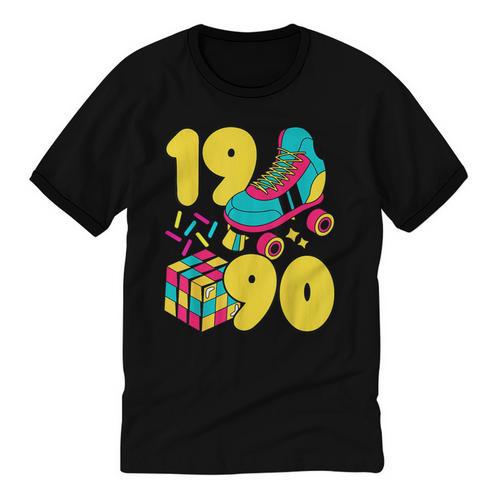 1990 Retro Raised In The 90s Old School Nostalgia Vibes Unisex Cotton Ringer T-Shirt - Figerry
