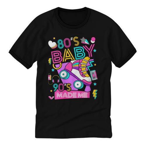 80's Baby 90's Made Me 1980s 1990s Nostalgia Retro Party Unisex Cotton Ringer T-Shirt - Figerry