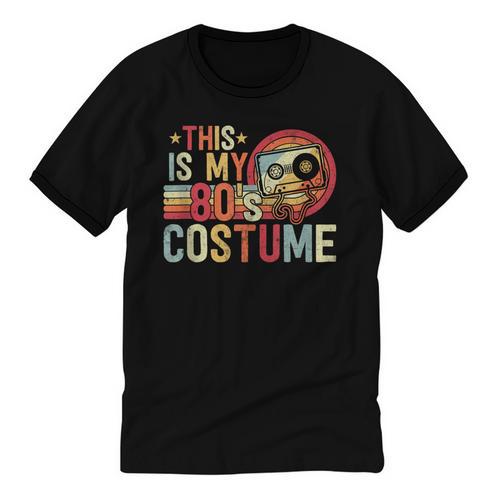 This Is My 80s Costume Vintage Style Nostalgia 1980s Retro Unisex Cotton Ringer T-Shirt - Figerry