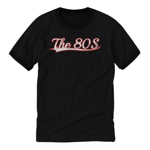 The 80S Eighties Decade Nostalgia Music Vintage Varsity Unisex Cotton Ringer T-Shirt - Figerry