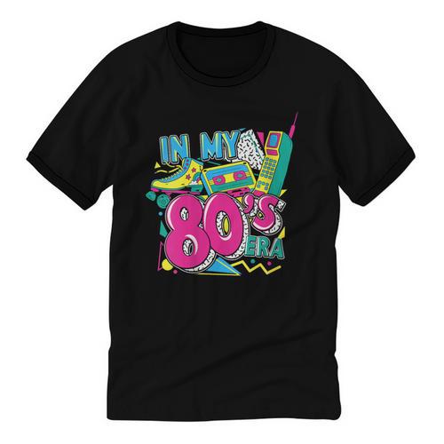 In My 80s Era Retro Vintage 80s Party Throwback Nostalgia Unisex Cotton Ringer T-Shirt - Figerry