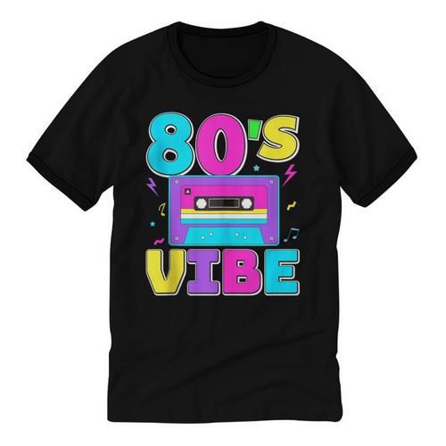 80's Vibe Retro Style Cassette Tape Nostalgia 1980s Party Unisex Cotton Ringer T-Shirt - Figerry