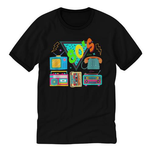 80's Vintage Cassette Tape Nostalgia Mixtape Era 1980s Retro Unisex Cotton Ringer T-Shirt - Figerry