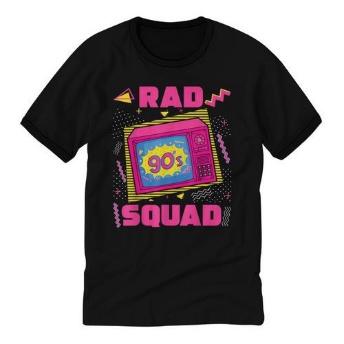 90s Rad Squad Retro Television 90s Aesthetic Nostalgia Unisex Cotton Ringer T-Shirt - Figerry