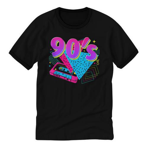 90's Vibe Retro Style Cassette Tape Nostalgia 1990s Party Unisex Cotton Ringer T-Shirt - Figerry