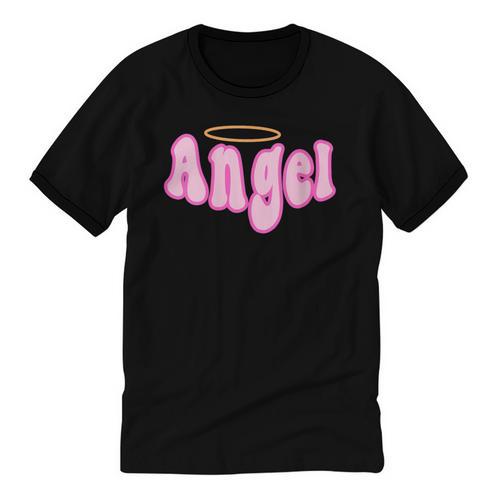Angel Y2k Aesthetic 2000s Millennial Nostalgia Retro Pink Unisex Cotton Ringer T-Shirt - Figerry