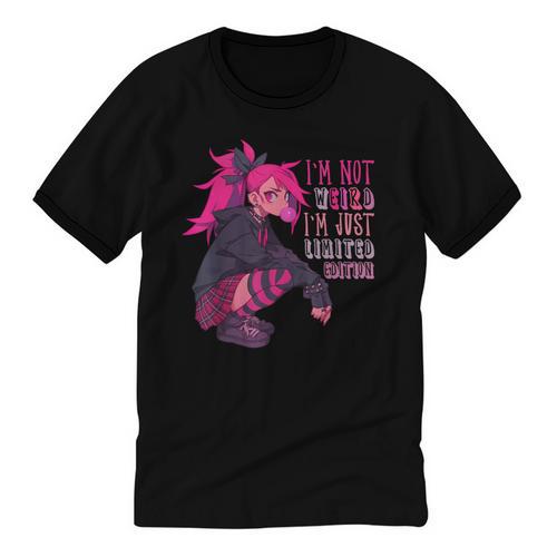 Anime Girl I'm Not Weird Just Limited Edition Introvert Goth Unisex Cotton Ringer T-Shirt - Raresse