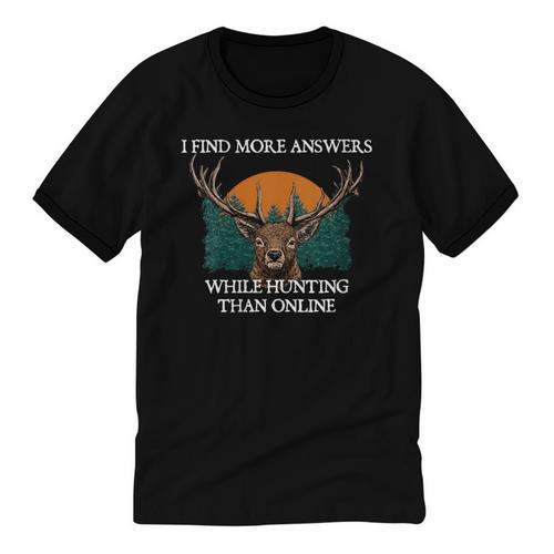 More Answers While Hunting Introvert Hunter Antisocial Unisex Cotton Ringer T-Shirt - Raresse