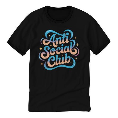 Anti-Social Club Introvert Humor Unisex Cotton Ringer T-Shirt - Raresse