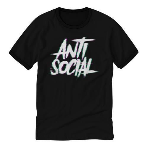 Anti Social Anti Social Club Introvert People Hate Unisex Cotton Ringer T-Shirt - Raresse