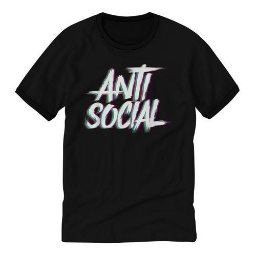 Anti Social Anti Social Club Introvert People Haters Unisex Cotton Ringer T-Shirt - Raresse