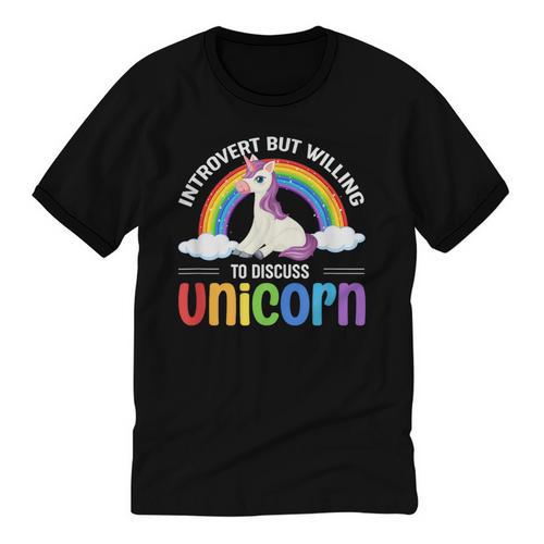 Anti Social Introvert Unicorn Lover Unicorns Unisex Cotton Ringer T-Shirt - Raresse