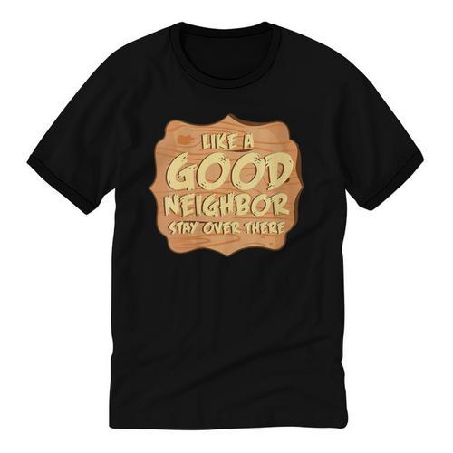 Antisocial Like A Good Neighbor Stay Over There Introvert Unisex Cotton Ringer T-Shirt - Raresse
