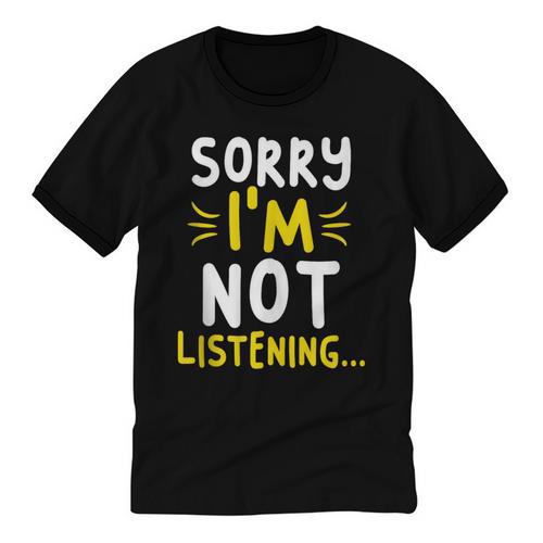 Antisocial Sorry I'm Not Listening Introvert & Anti Social Unisex Cotton Ringer T-Shirt - Raresse