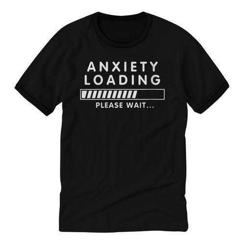Anxiety Loading Please Wait Anti-Social Introvert Unisex Cotton Ringer T-Shirt - Raresse