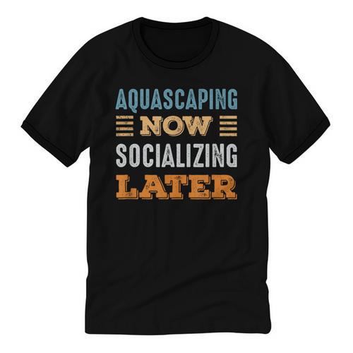 Aquascaping Now Minimal Socializing Introvert Vintage Unisex Cotton Ringer T-Shirt - Raresse