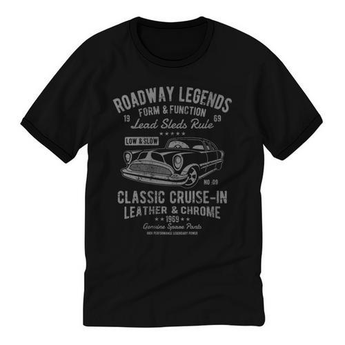 Automotive Nostalgia Classic Car Cruise-In Distressed Unisex Cotton Ringer T-Shirt - Figerry