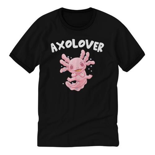 Axolovert Axolotl Humor Salamander Introvert Unisex Cotton Ringer T-Shirt - Raresse