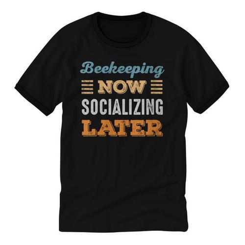 Beekeeping Now Minimal Socializing Introvert Vintage Unisex Cotton Ringer T-Shirt - Raresse