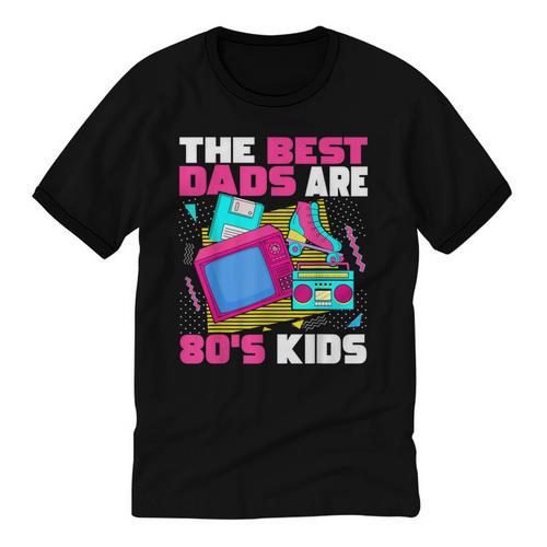 The Best Dads Are 80s Kids 80s Dad Nostalgia Unisex Cotton Ringer T-Shirt - Figerry