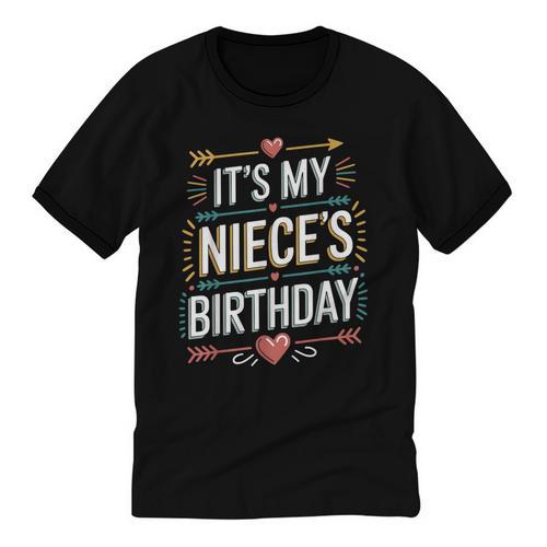 Boho Nostalgia It's My Niece's Birthday Women Kids Unisex Cotton Ringer T-Shirt - Figerry