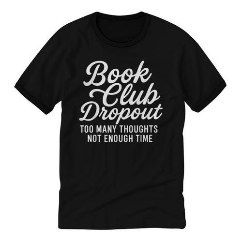 Book Club Droppout Introvert Reader Tee Unisex Cotton Ringer T-Shirt - Raresse