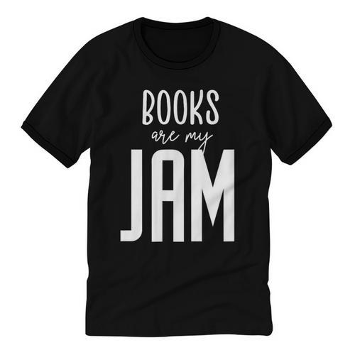 Books Are My Jam Graphic For Introverts Unisex Cotton Ringer T-Shirt - Raresse