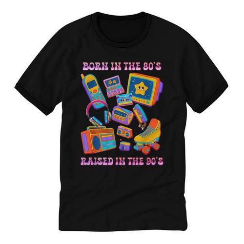 Born In The 80s Raised In The 90s Nostalgia Retro Memories Unisex Cotton Ringer T-Shirt - Figerry