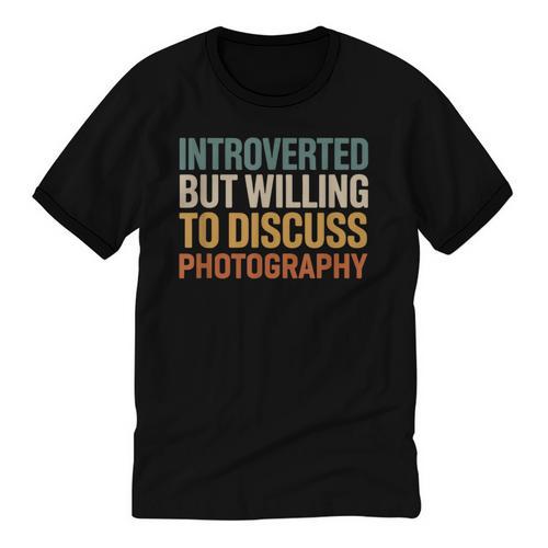Camera Lover Introverted But Willing To Discuss Photography Unisex Cotton Ringer T-Shirt - Raresse