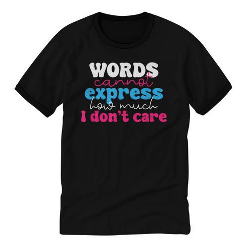 Words Cannot Express How Much I Don't Care Introvert Unisex Cotton Ringer T-Shirt - Raresse