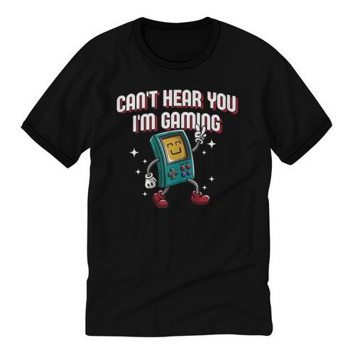 Cant Hear You Im Gaming Introvert Gamer Antisocial Unisex Cotton Ringer T-Shirt - Raresse