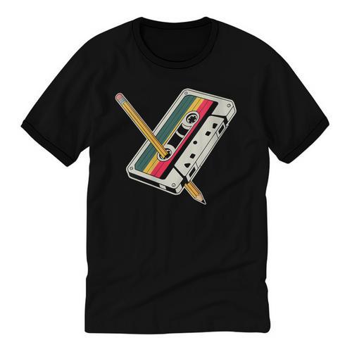Cassette 90s Costume Party Nostalgia Unisex Cotton Ringer T-Shirt - Figerry