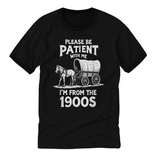 Charming Slow Life Please Be Patient I'm From The 1900s Unisex Cotton Ringer T-Shirt - Figerry