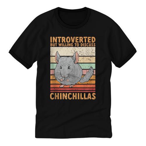 Chinchilla Owner Introvert Chinchilla Unisex Cotton Ringer T-Shirt - Raresse
