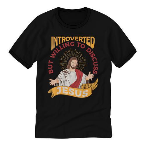Christian Jesus Religious Sayings Catholic Introvert Unisex Cotton Ringer T-Shirt - Raresse