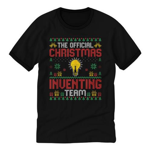 Christmas Inventing Team Inventing Introvert Xmas Unisex Cotton Ringer T-Shirt - Raresse