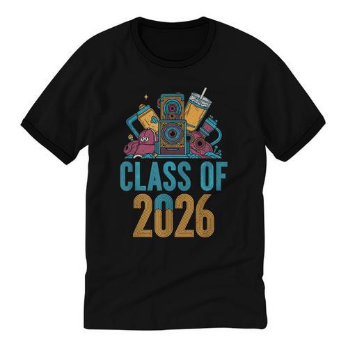 Class Of 2026 Retro Graduation Memory Nostalgia For Seniors Unisex Cotton Ringer T-Shirt - Figerry