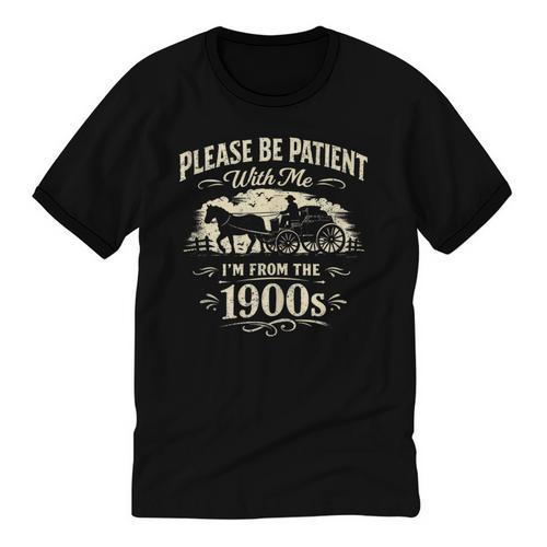 Classic Please Be Patient With Me I'm From The 1900s Unisex Cotton Ringer T-Shirt - Figerry